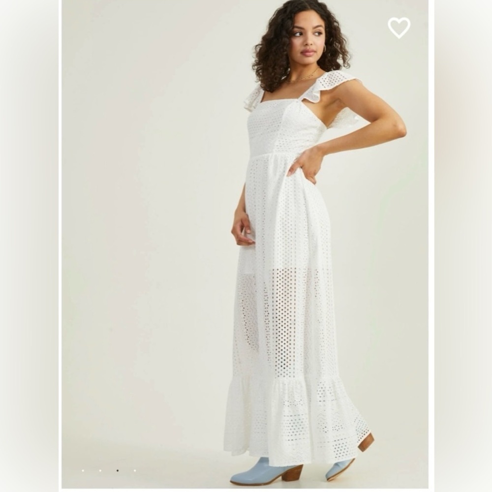 NWT Altar’d State Grace Eyelet Maxi Dress - Picture 2 of 7